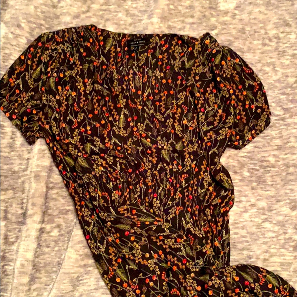 Brand new lucky deep v front flowy dress